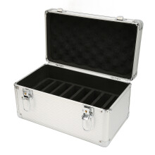 Secure 10 Bay 3.5in Hard Drive Storage Box with Cushioned EVA Pad & Lock