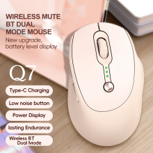 Q7 Ratón Rosa 110x70x40mm 500mAh DPI1000/1600/2400