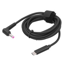 Smart Tip USB-C-auf-4,5-mm-Ladekabel für HP-Laptops mit robustem Nylonmantel, unterstützt 45-W-, 65-W- und 90-W-Schnellladen sowie eine stabile