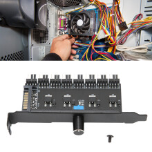12V 8-Kanal-Lüfterhub 3/4PIN Geschwindigkeitsregler, 120x66x20cm