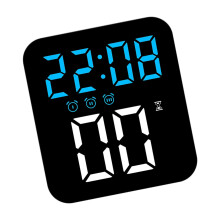ABS-Digitaluhr, 3-Schwarze Schale, blaues Lig