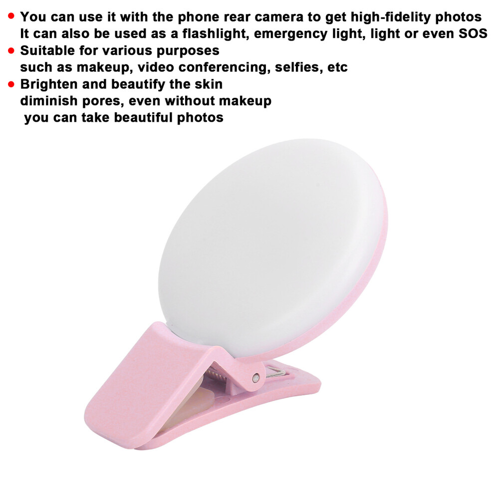 Mini-Telefon-Clipon-Fã¼Lllicht, Wiederaufladbares Pink 7465065648278