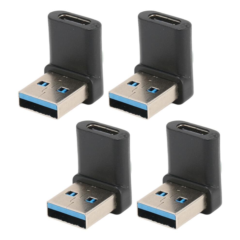 4Pcs Usb Type C Right Angle Adapter 10Gbps High-Speed Data Transfer 5001372328483