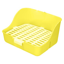Small Animal Litter Box – ABS Plastic, 28.5x21x15.5cm, Yellow