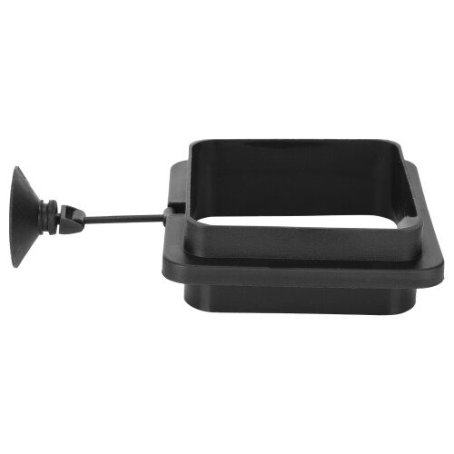 Fish Tank Floating Food Feeder Ring - Black Secure Suction Cup Design 1