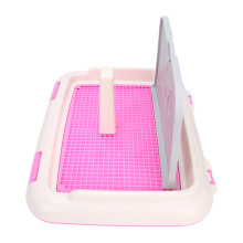 Pet Potty Tray for Dogs & Cats: Indoor Toilet with Pink Fence
