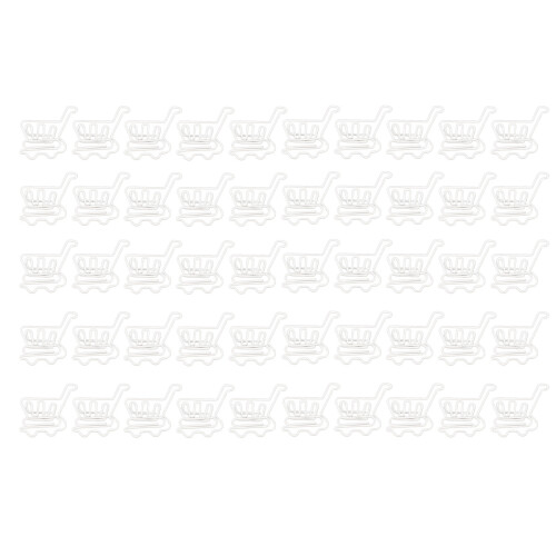 Χαριτωμένα λευκά συνδετήρες σε σχήμα καλαθιού αγορών, δημιουργικά και
