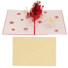 Eco-Friendly Pop Up Christmas Cards, Beautifully Engraved 3D Greeting Cards With Luxurious Texture For Perfect Gift Giving