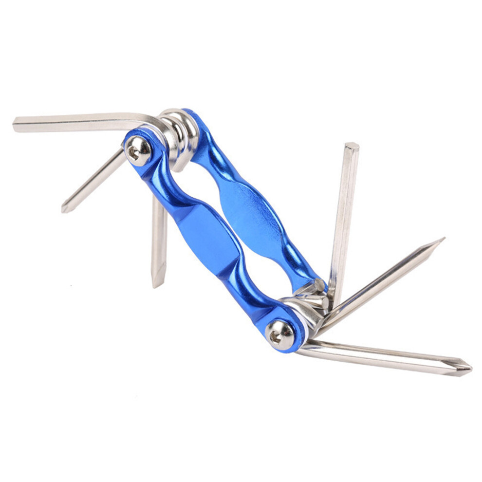 11-In-1 Bike Multitool Set With Chain Breaker, Hex, Cross Screwdriver Â Blue 5071372329551