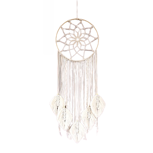 Non-allergic Material Boho Dream Catcher, Handcrafted Macrame With Turquoise Beads For Home Decor