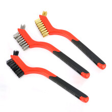 7in Stainless Steel Nylon Copper Wire Brush Set for Crevice Cleaning