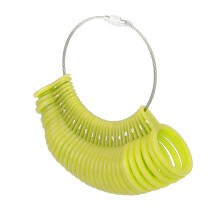 Lightweight Plastic Ring Size Gauge for Men & Women Green Finger Measuring Tool