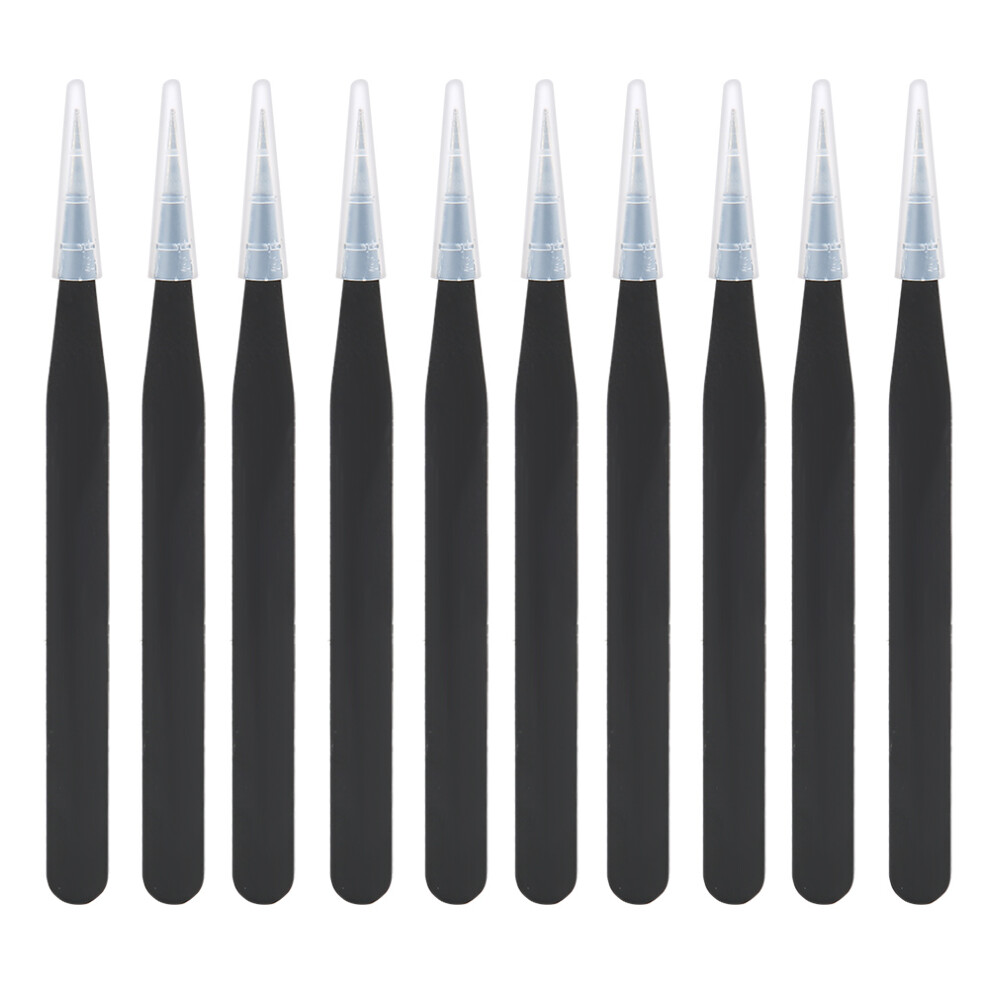 Splinter Tweezer Anti Static Stainless Steel Precision Tweezers Set Sharp Needle Nose Tip Curved Fine Point ESD Tweezers for Beauty Electronics Repair