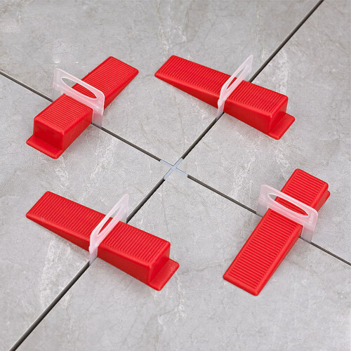 Tile Leveler Spacers Tile Installation Set Adjustable Spacing Reusable Wedges Durable Plastic Construction for Wall Floor Tiling Projects 1