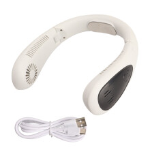 Wearable Bladeless Neck Fan 3 Adjustable Levels USB Rechargeable Foldable Ultra Quiet Motor With LED Display Ideal For Home Office Gym And Outdoor Use