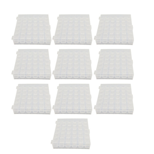 10 Sets Clear Plastic Bobbins with Case, 36 Compartments for Sewing