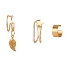 7-teiliges Set aus Legierungs-Ohrklemmen – Blatt- und Sternclips, 8,7/9,2 cm