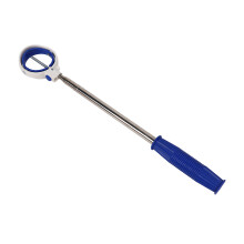 Telescopic Stainless Steel Golf Ball Retriever 8 Sections Blue White