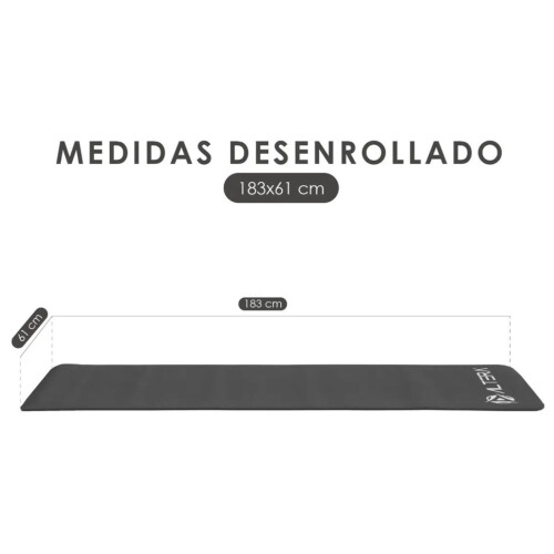 Trainingsmatte, schwarz, 183 x 61 x 1,1 cm, dickes