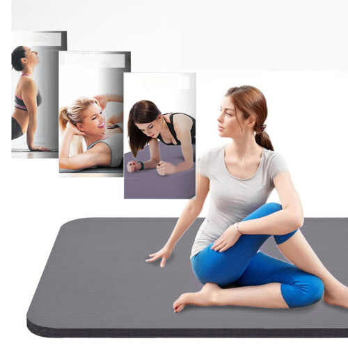 Trainingsmatte, schwarz, 183 x 61 x 1,1 cm, dickes 2