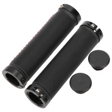 Puños de manillar con doble bloqueo para bicicleta de montaña, diseño ergonómico y cuero sintético antideslizante, fácil instalación para