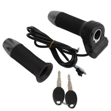Electric Twist Throttle Grips Universal Compatibility LED Battery Voltage Display Ergonomic And Anti Slip Design Aluminium Speed Control For Electric
