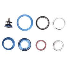 Aluminum Alloy Bicycle Headset for Cone & Straight Tube Fork, 44mm Diameter, Blue