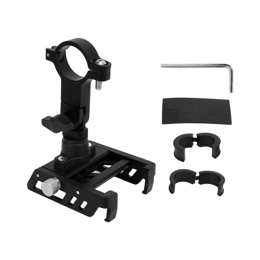 Motorcycle Phone Mount Aluminum Alloy Cell Phone Holder Handlebar Phone Mount For Universal Bike And Scooter With Adjustable Clamp Rotating Design Lig 9301476470153