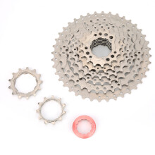 8 Speed Steel Freewheel Cassette 11-40T Nickel Chrome Silver