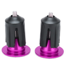 2 pièces de bouchons de guidon en alu/plastique violet 15.9-21.4mm