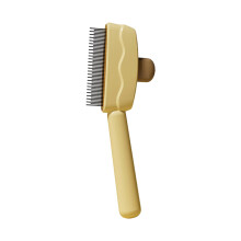 La brosse de massage pour chien élimine les poils morts-Jaune