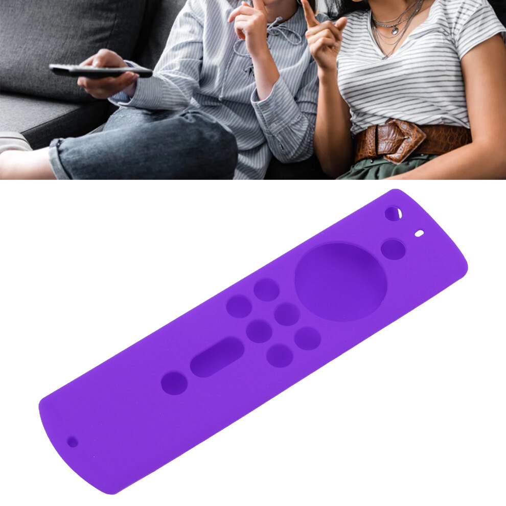 Silicone Protective Cover For Fire Tv Stick 4K 2018 Remote, Purple 7891372334939