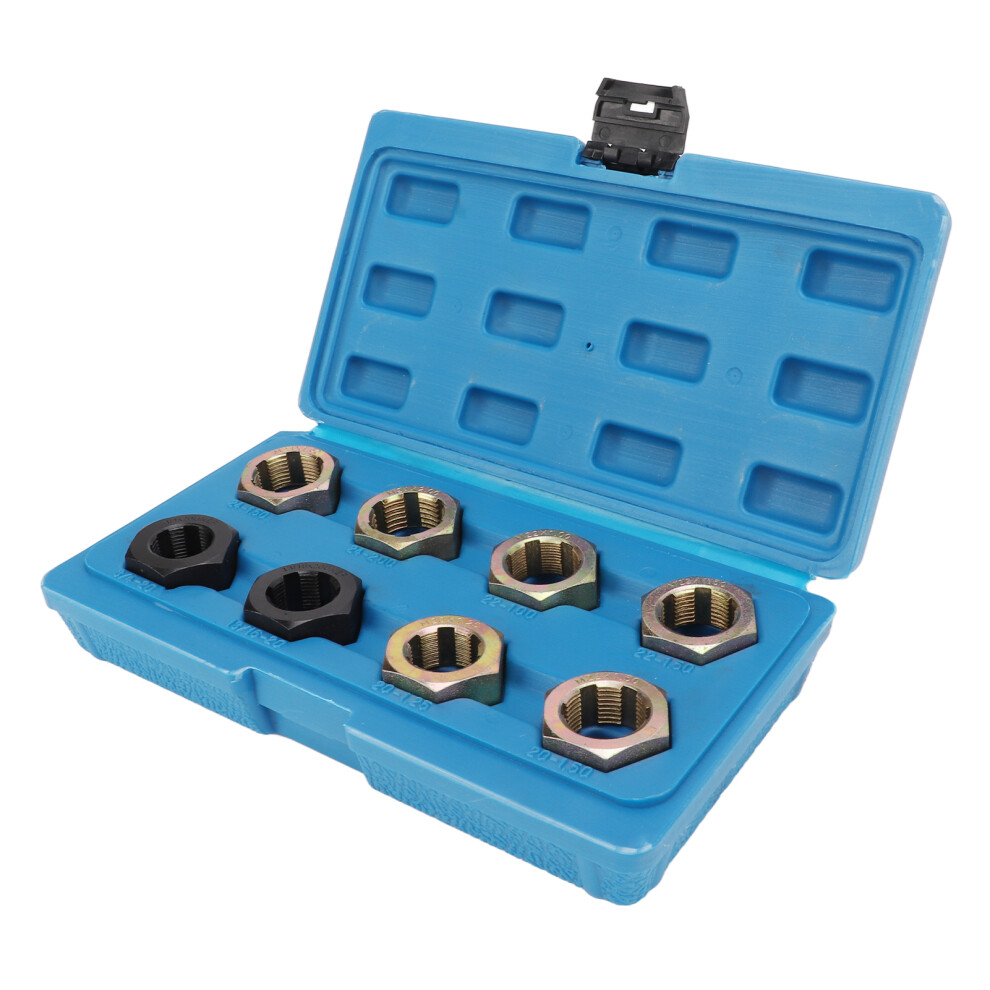 8Pcs Carbon Steel Axle Spindle Rethreading Tool Set For Vehicle Maintenance 4631375272646