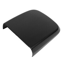 Carbon Fiber Style Glossy Black Armrest Cover for Kia Carnival KA4 2022+