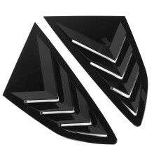 Glossy Black Rear Side Window Louver Covers for S5 F5 Sportback 2017-2024