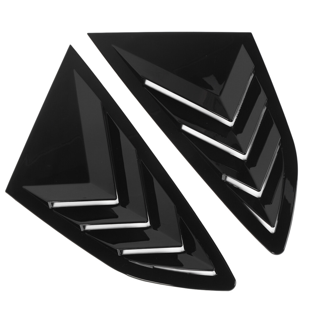 Glossy Rear Side Window Louver Covers For S5 F5 Sportback 2017-2024 Black 6931376861589