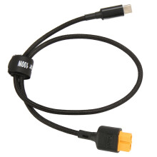 Type-C auf XT60 Ladegerät Kabel 100W PD 5-20V 1,6 Fuß Schwarz