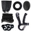 5Pcs Hand Grip Strength Trainer Set, Silicone, Black, Various Sizes 7