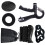 5Pcs Hand Grip Strength Trainer Set, Silicone, Black, Various Sizes 3