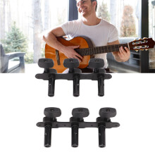 2 Stück Schwarze Metall Klassische Gitarre Stimmwirbel Dreifach Versiegelten Maschinenelemente