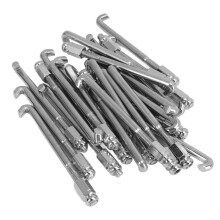 Set di 24 ganci a staffa in metallo argentato per banjo, resistenti all'usura, sostituzione