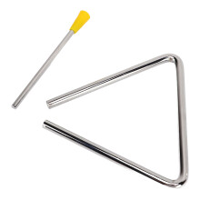 Triangolo per percussioni a mano in metallo con mazza, facile da suonare