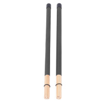 Black Bamboo Percussion Drum Brush Set 2Pcs for Musicians & Drummers