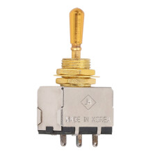 Gold Cap 3-Wege-Kippschalter für E-Gitarren – Metallisch & Langlebig