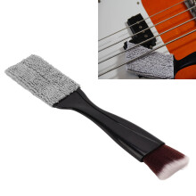 Brosse de nettoyage d'instrument de musique Double-face portable pour l'entretien du touche de guitare