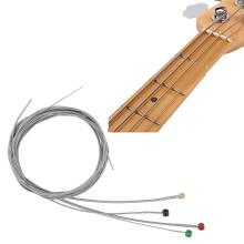 4PCS Colorful Metal Electric Bass Strings Replacement Accessories for Guitarists