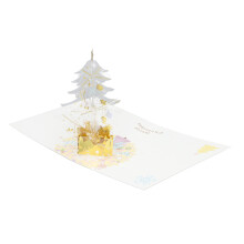 3D-Weihnachtskarte mit Umschlag, wiederverwendbar, PET-Folie, 15,5x13cm