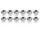 12Pcs Acoustic Guitar Tuner Conversion Bushing 10mm Plastic Adapter Set Silver 2