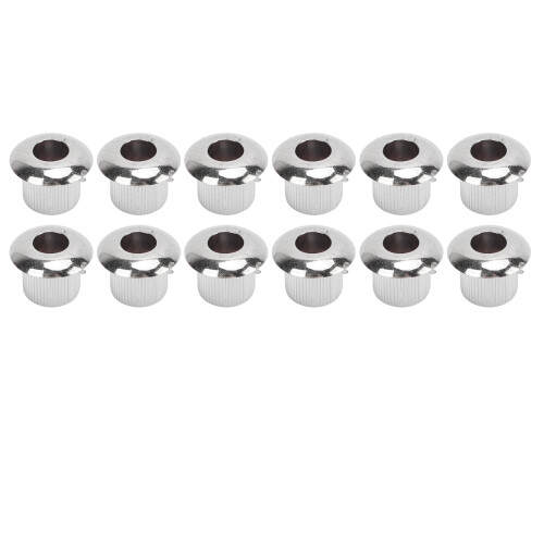 12Pcs Acoustic Guitar Tuner Conversion Bushing 10mm Plastic Adapter Set Silver 1