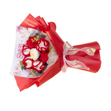 Crochet Flowers Bouquets with LED String-Stay in my heart for